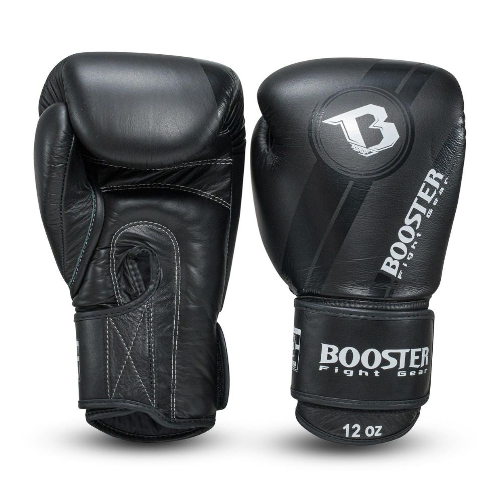 Booster Pro Range BGL V3 Bokshandschoenen - Echt Leer - Black Foil - zwart