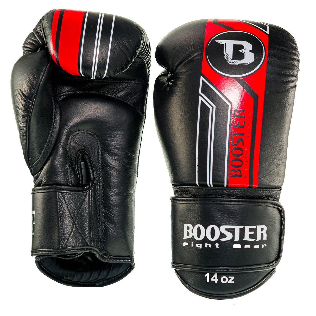 Booster Pro Range BGL V9 Bokshandschoenen - Echt Leer - zwart/rood