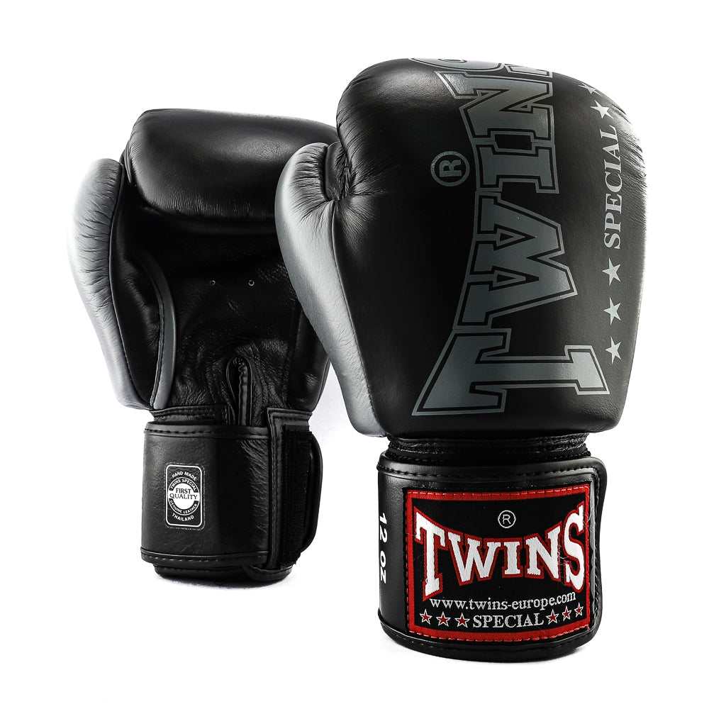 Twins Special BGVL 8 Bokshandschoenen - Echt Leer - Zwart / Grijs