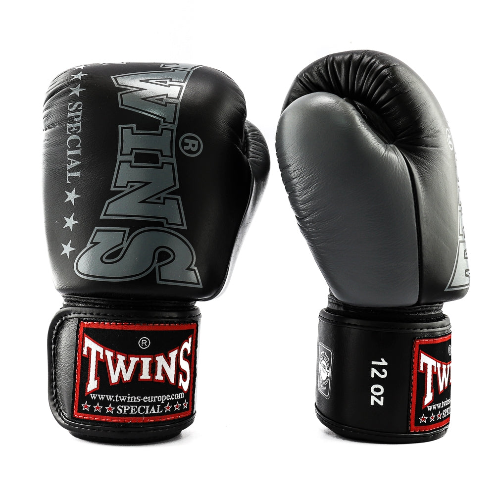 Twins Special BGVL 8 Bokshandschoenen - Echt Leer - Zwart / Grijs