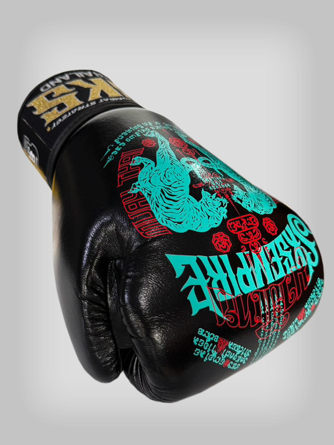 SKS Empire Boxing Gloves - Sak Yant - Stickerbomb - Black / Blue