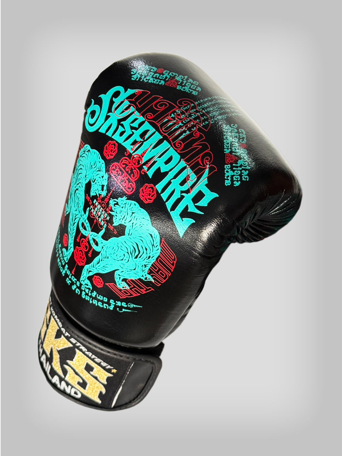SKS Empire Boxing Gloves - Sak Yant - Stickerbomb - Black / Blue