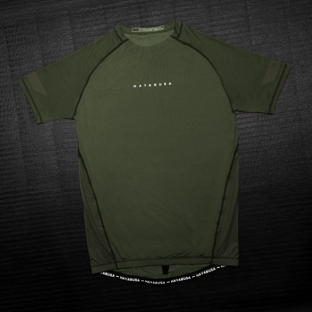 Hayabusa Core Short Sleeve Rashguard for Men - Dark Green