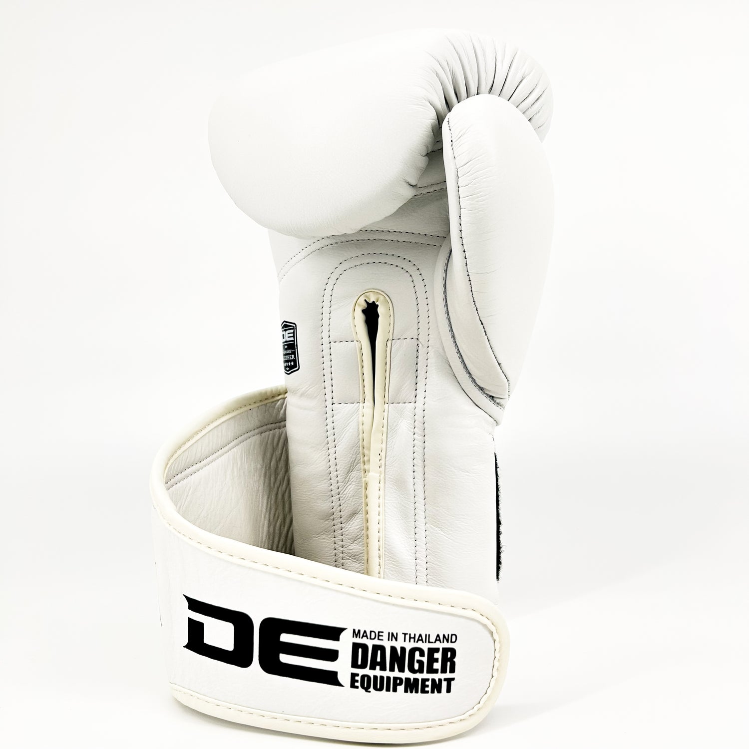Danger Avatar Boxing Gloves - Genuine Leather - White