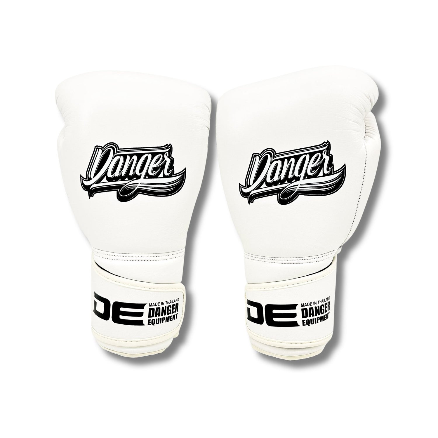 Danger Avatar Boxing Gloves - Genuine Leather - White