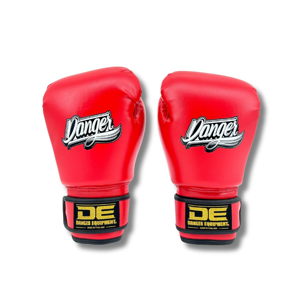 Danger Kinder Boxing Gloves - PU - Red