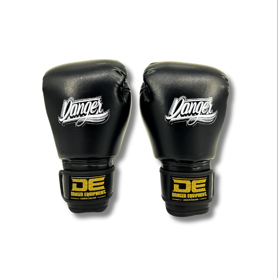 Danger Kinder Boxing Gloves - PU - Black