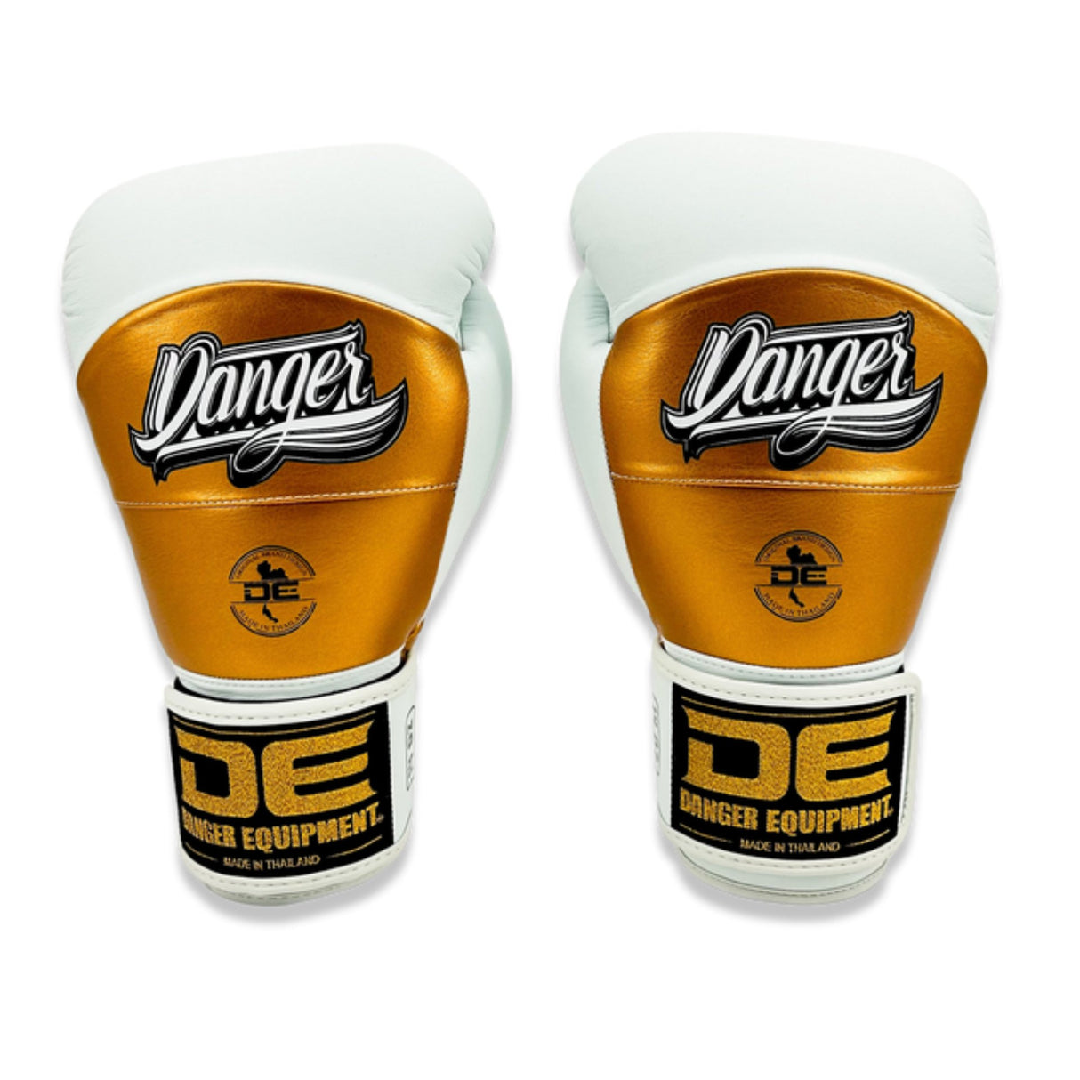 Danger Reborn Boxing Gloves - microfiber - White/Gold