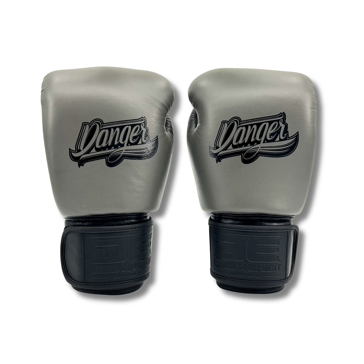 Danger Supermax Boxing Gloves - Grey Edition - Real Leather - Grey