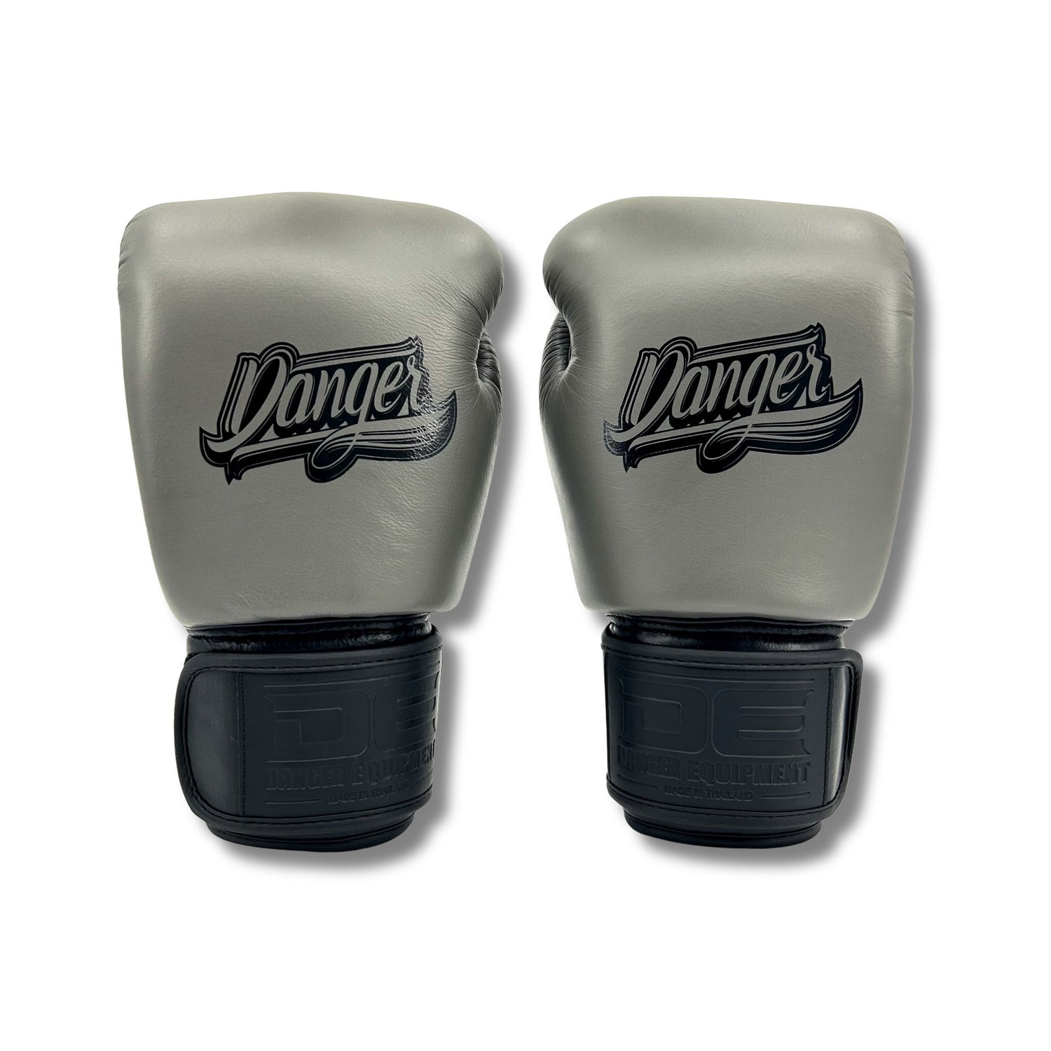Danger Supermax Boxing Gloves - Grey Edition - Real Leather - Grey