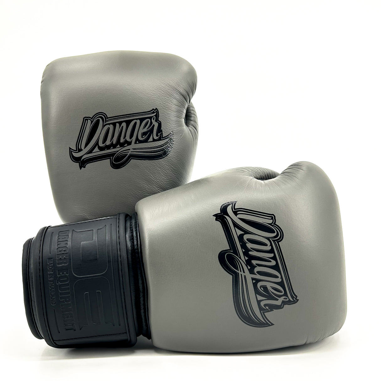 Danger Supermax Boxing Gloves - Grey Edition - Real Leather - Grey