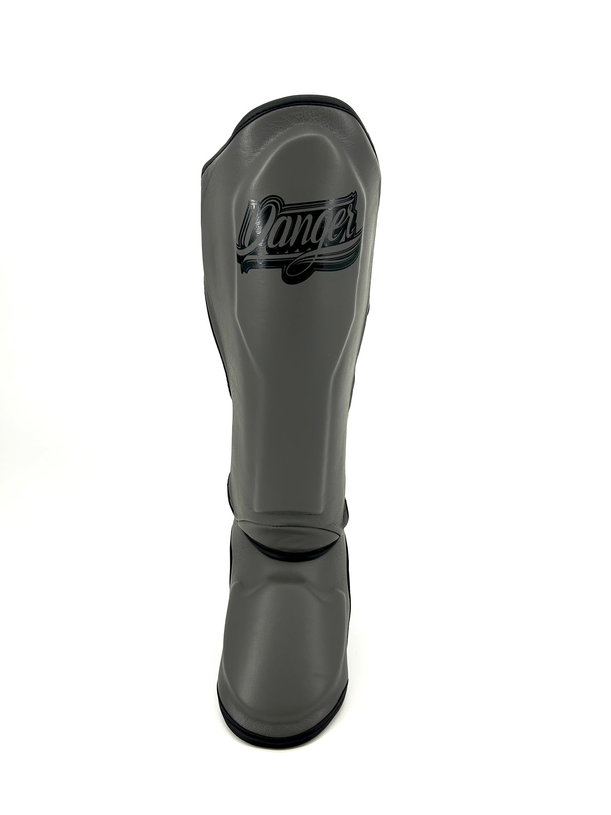 Danger Supermax Shin Guards - Grey Edition - Real Leather - Grey