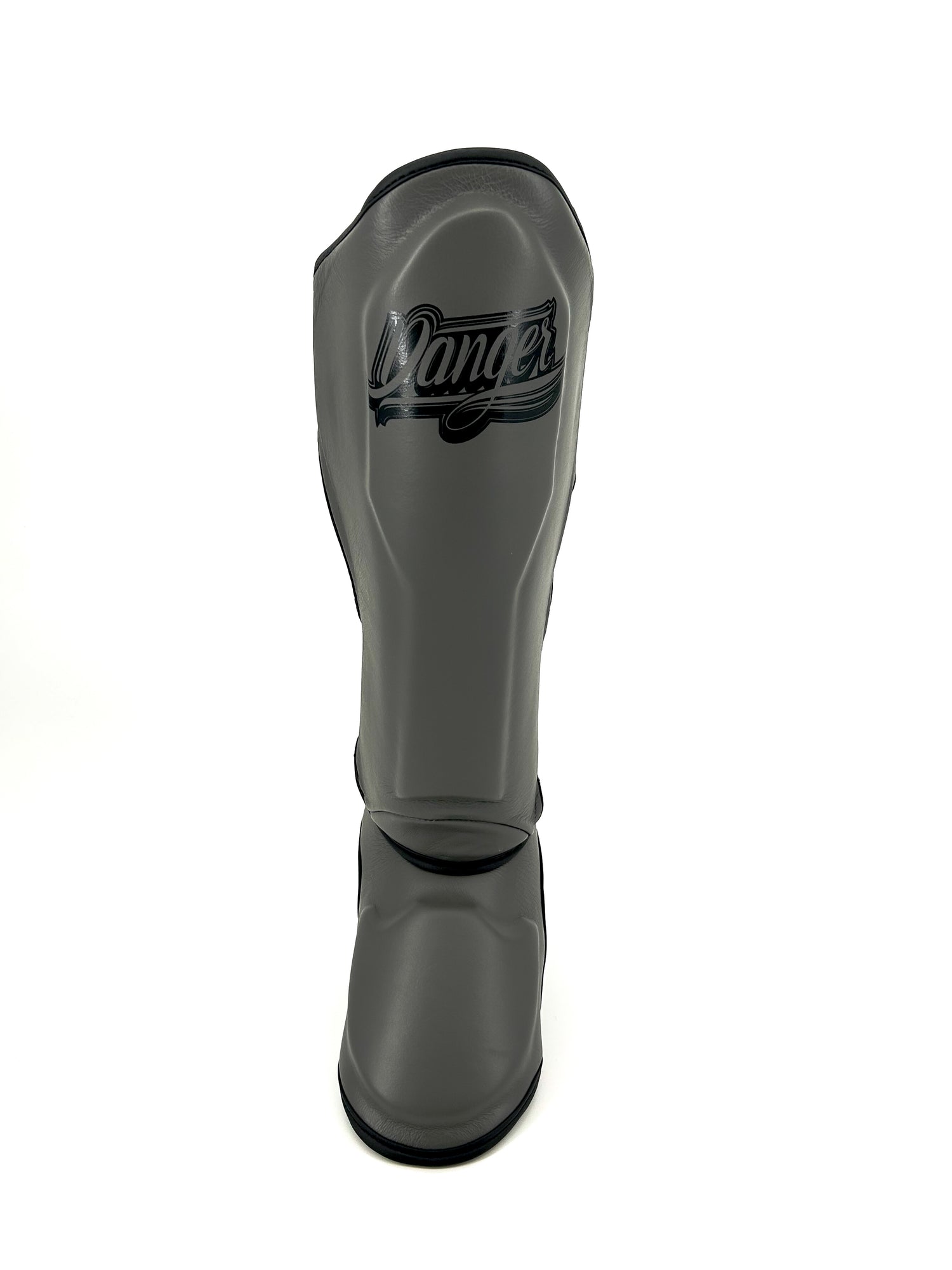Danger Supermax Shin Guards - Grey Edition - Real Leather - Grey