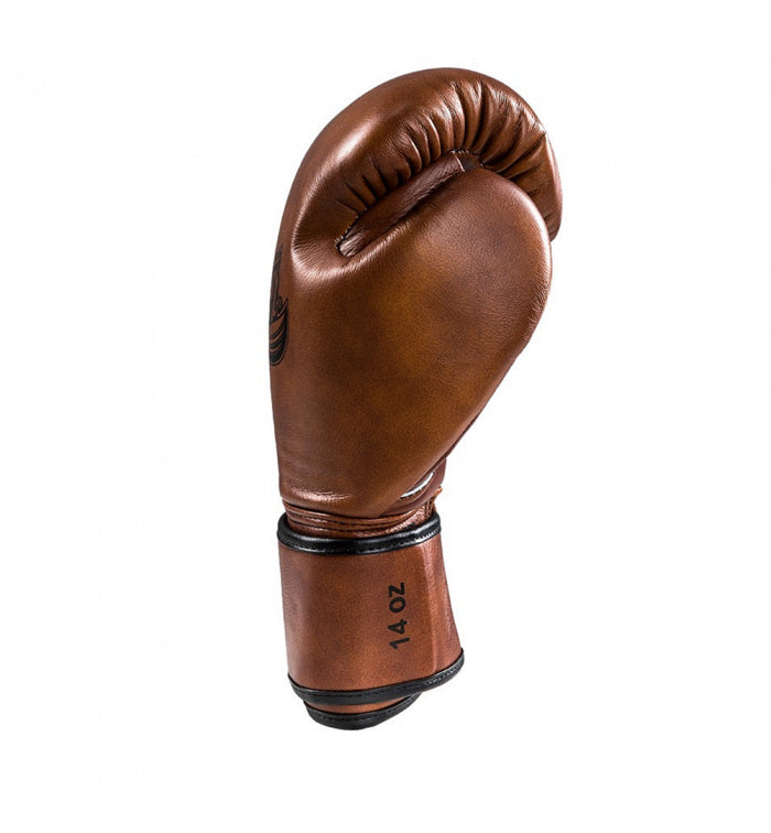 Danger Thai Legend Boxing Gloves - Genuine Leather - Brown Retro Look