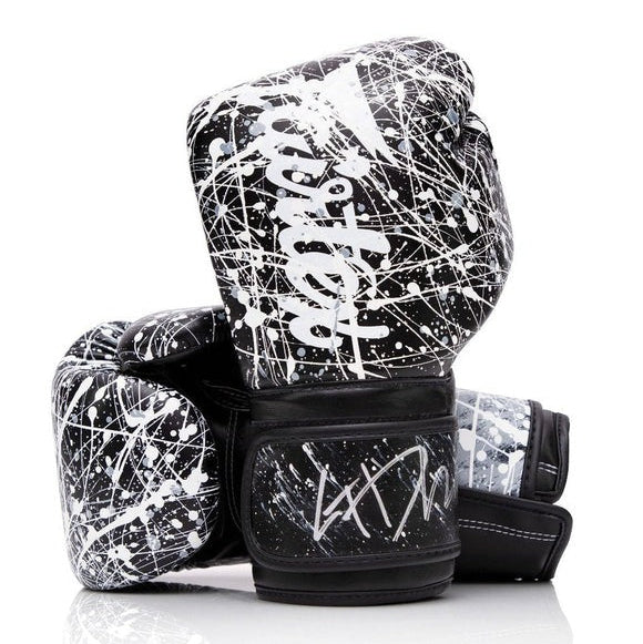 Fairtex BGV14PT Microfiber Bokshandschoenen - Art Collections - Painter Zwart/Wit