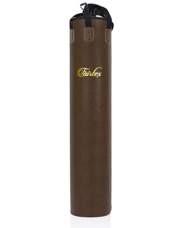 Fairtex HB6TB Throwback Muay Thai Banana Bag - 180 cm - Ongevuld - Bruin