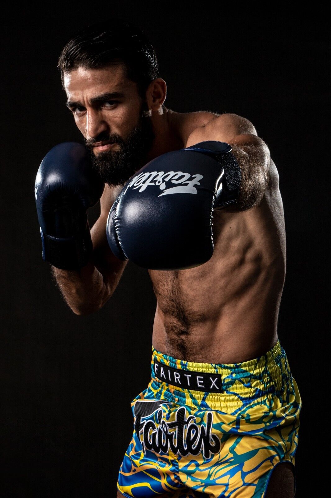 Fairtex BS1927 Muay Thai Shorts - Magma 'Green - blue/yellow/green