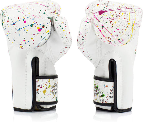 Fairtex BGV14PT Microfiber Boxing Gloves - Art Collections - Painter - White