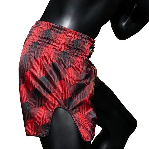 Fairtex BS1919 Muay Thai Shorts - Stealth - Rood/Zwart