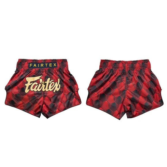 Fairtex BS1919 Muay Thai Shorts - Stealth - Rood/Zwart