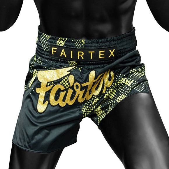 Fairtex BS1931 Muay Thai Shorts - Heart of Gold - black/gold