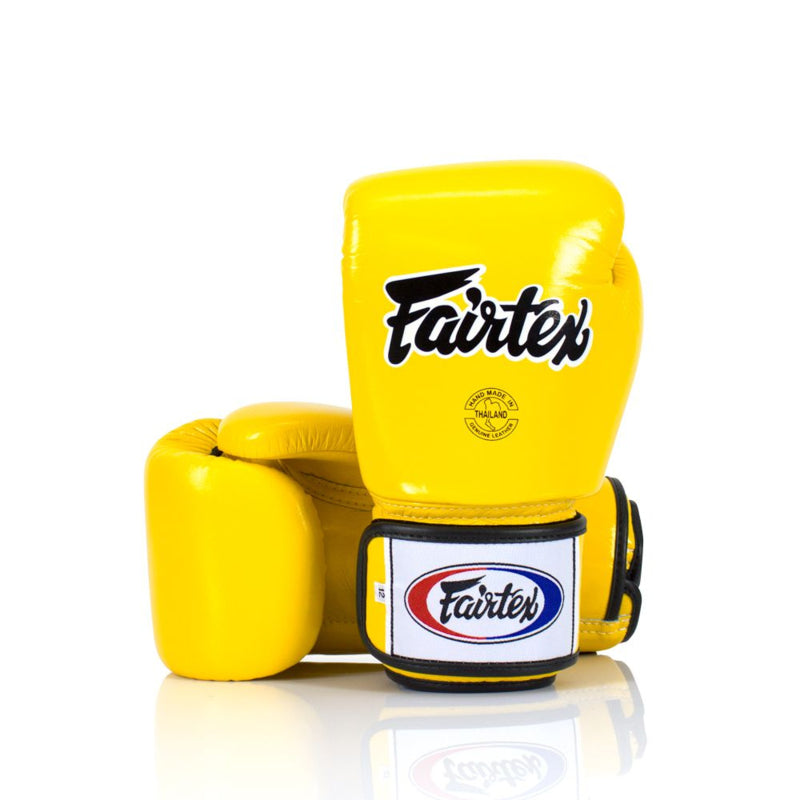 Fairtex BGV1 Universal Boxing Gloves - "Tight-Fit" Design - Yellow