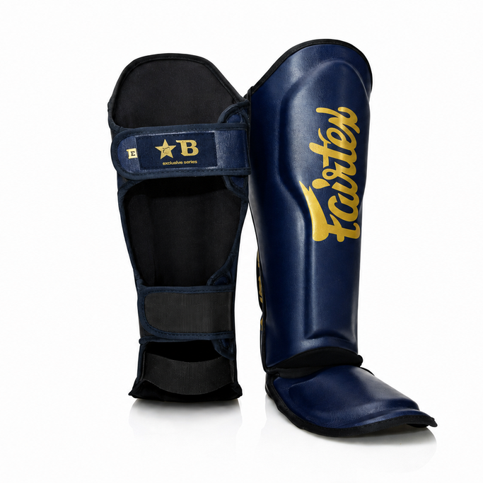 Fairtex X Booster Scheenbeschermers - FXB SG - Navy/Goud