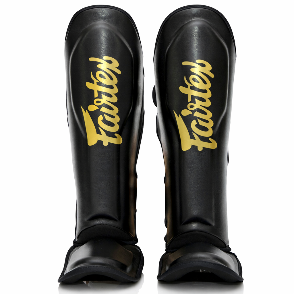 Fairtex X Booster Scheenbeschermers - FXB SG - Zwart/Goud
