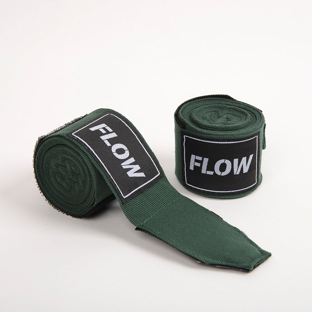 Flow Fightgear Bandages 450 cm - Donkergroen