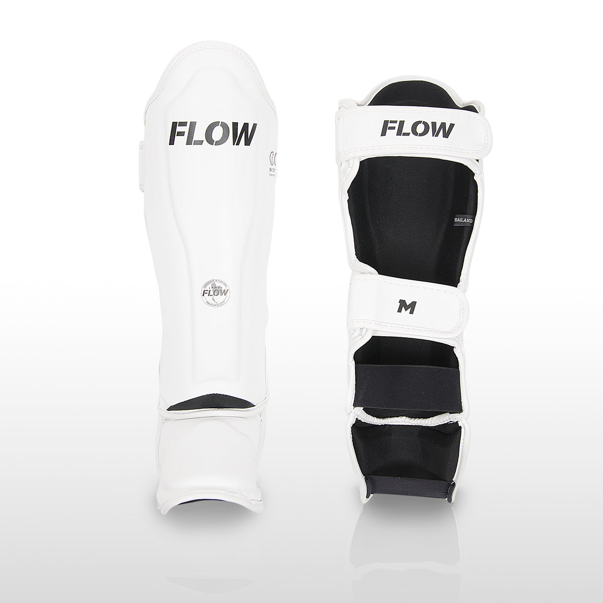 Flow Classic Thai Shin Guards - White