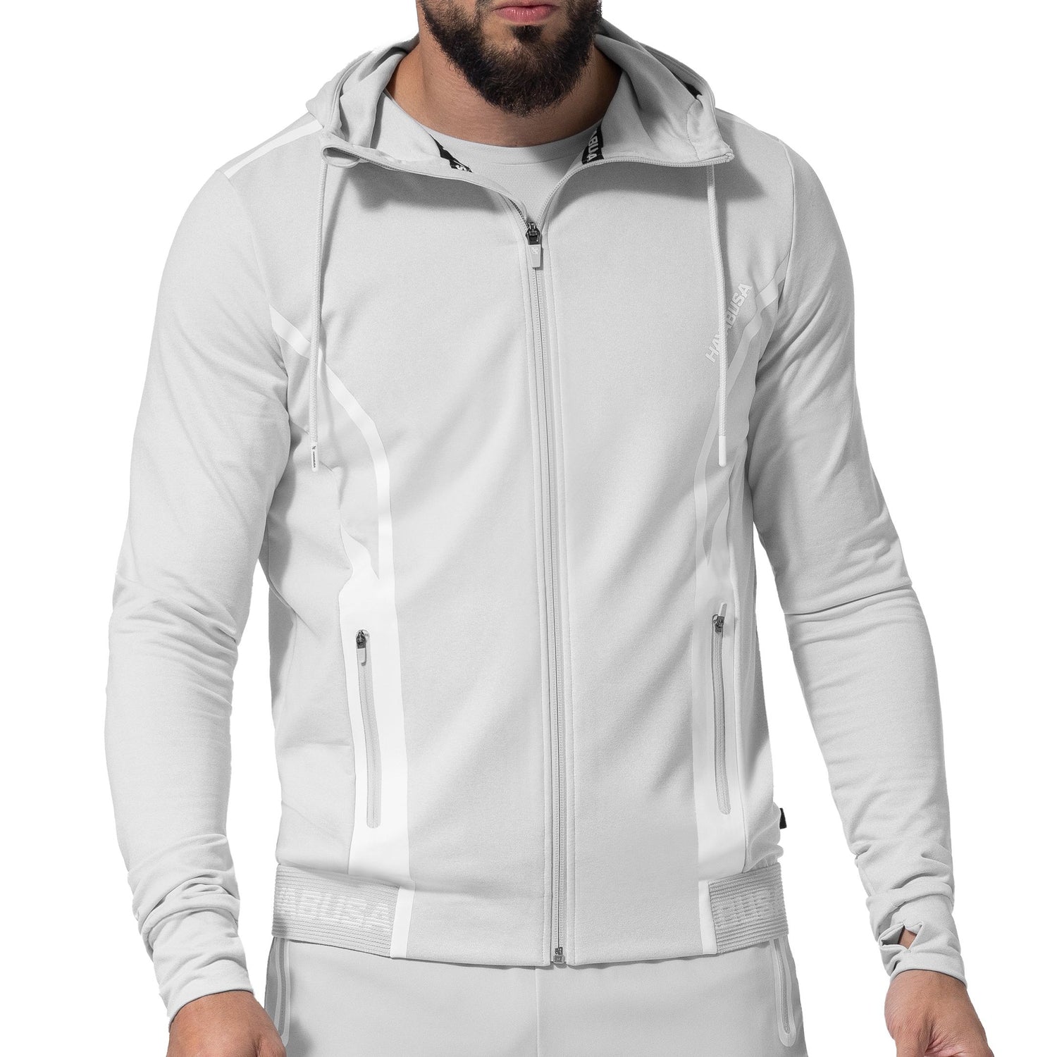 Hayabusa Athletic Zip-Up Performance Hoodie - Heren - Lichtgrijs