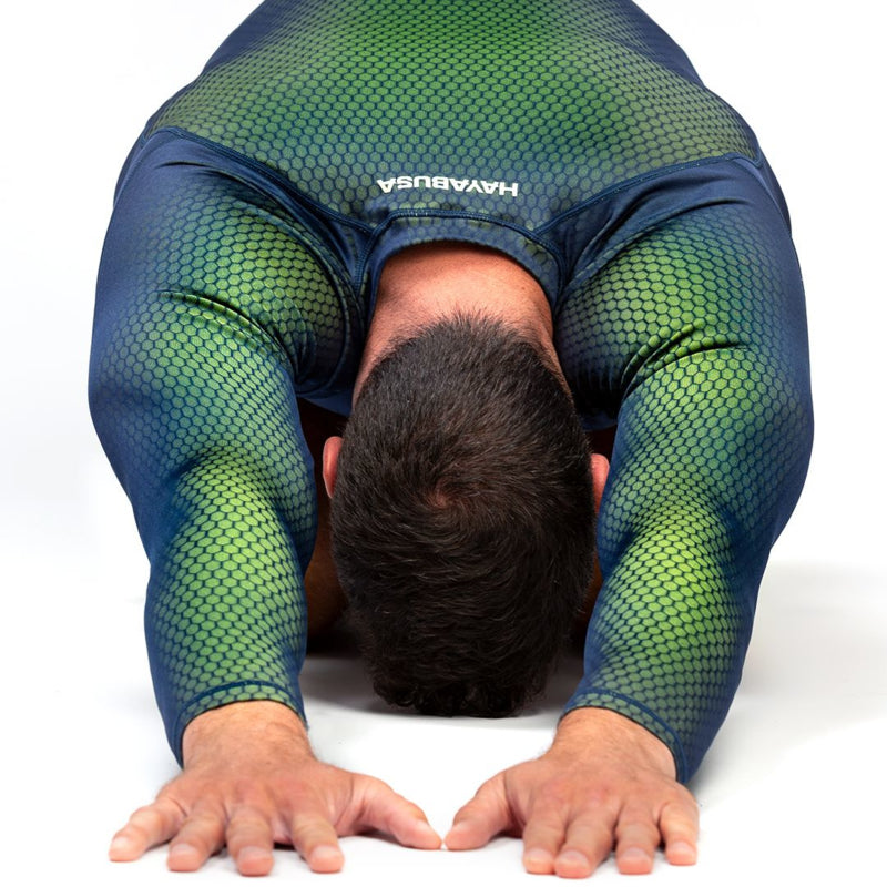 Hayabusa Fusion Long Sleeve Rashguard - Blauw/Groen