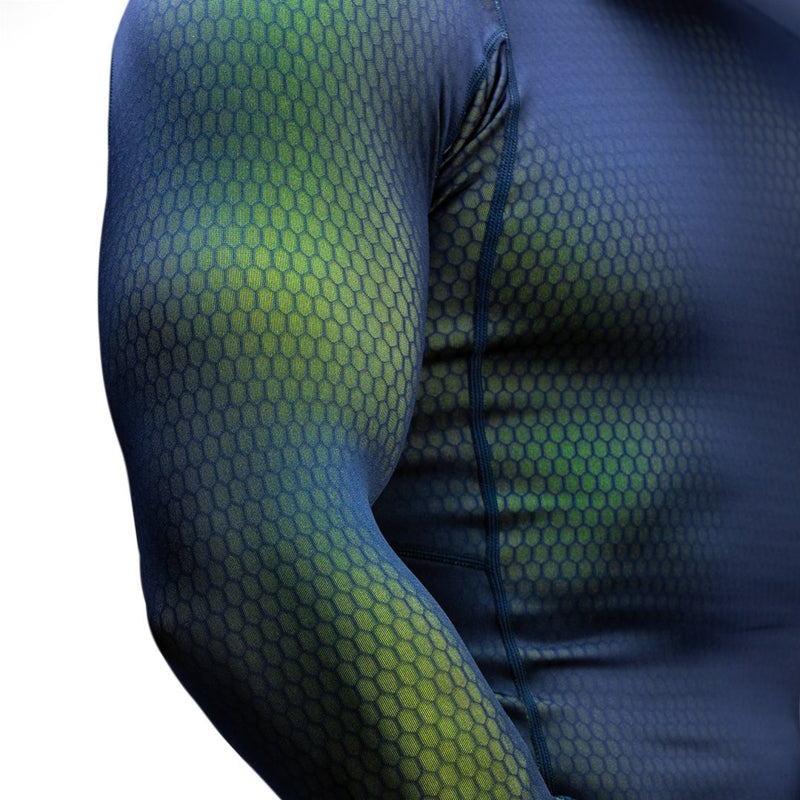Hayabusa Fusion Long Sleeve Rashguard - Blauw/Groen