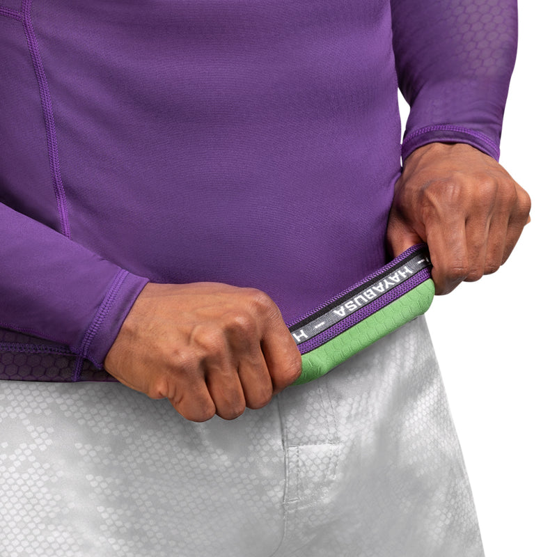 Hayabusa Fusion Long Sleeve Rashguard - Purple / Green