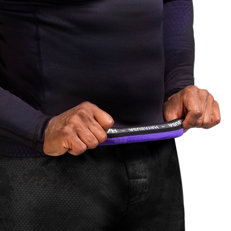 Hayabusa Fusion Long Sleeve Rashguard - Black / Purple