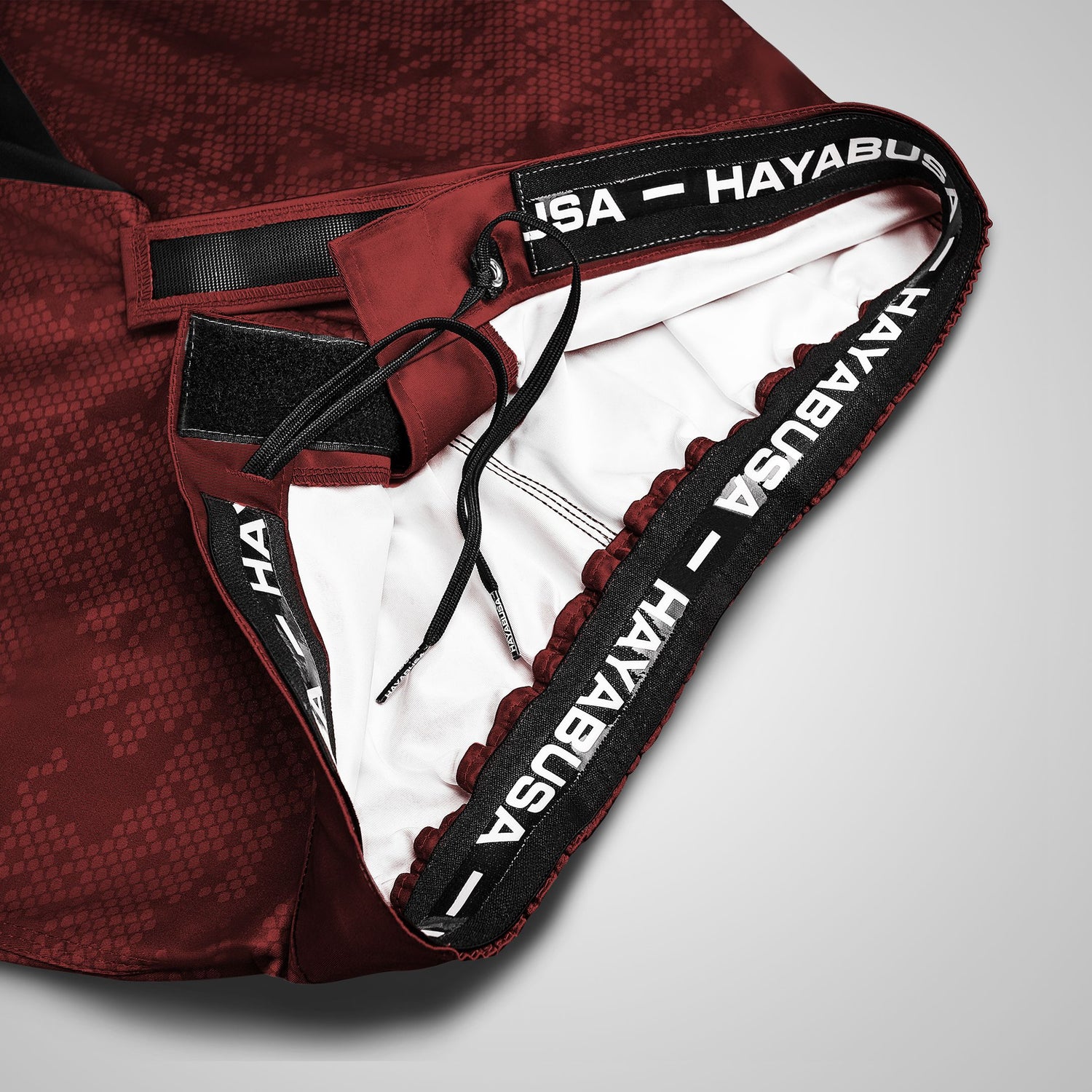 Hayabusa Hexagon Fight Shorts - Bordeaux Rood