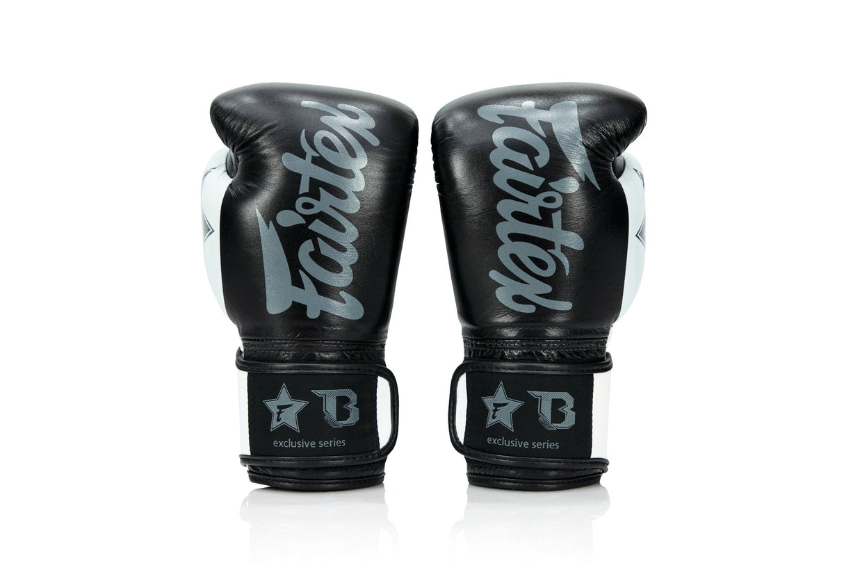 Fairtex X Booster Bokshandschoenen - FXB BG V2 - Echt leer - Zwart/Wit