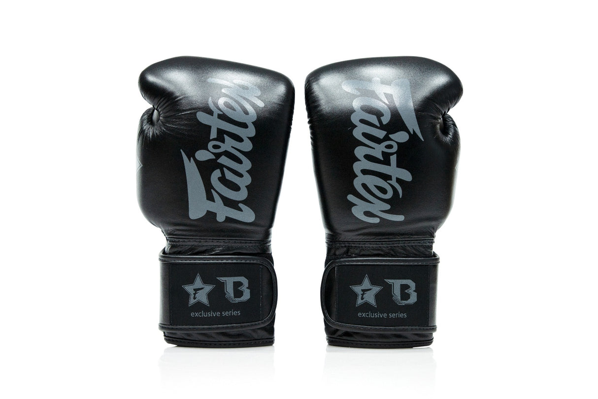 Booster X Fairtex Bokshandschoenen - BG V2 - Echt leer - Zwart
