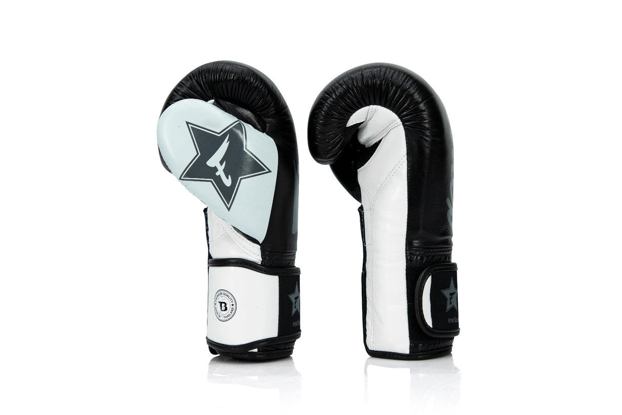 Fairtex X Booster Bokshandschoenen - FXB BG V2 - Echt leer - Zwart/Wit