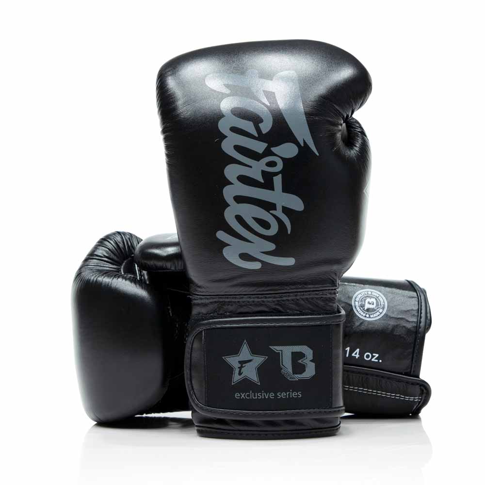 Booster X Fairtex Bokshandschoenen - BG V2 - Echt leer - Zwart