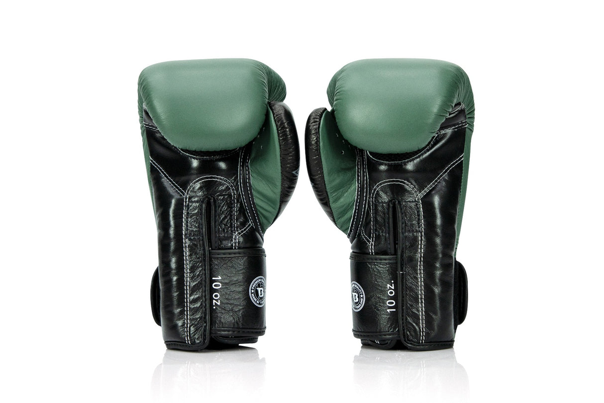 Booster X Fairtex Bokshandschoenen - BG V2 - Echt leer - Donkergroen / Zwart