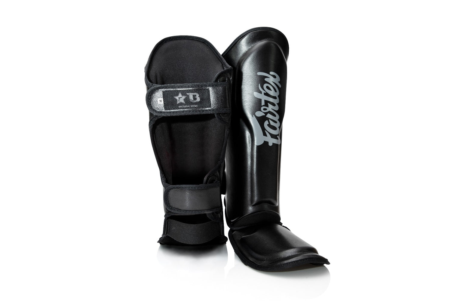 Booster X Fairtex Scheenbeschermers - FXB SG - Zwart / Grijs