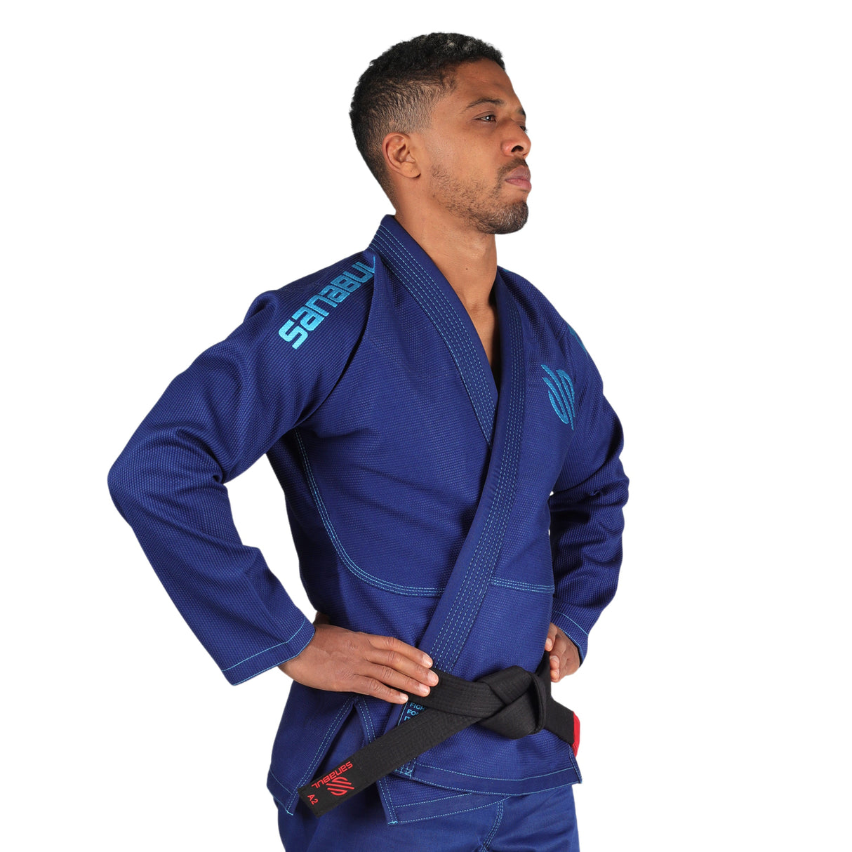 Sanabul Essential Lichtgewicht Braziliaanse Jiu Jitsu Gi - Voorgekrompen katoen - IBJJF goedgekeurd - Blauw)