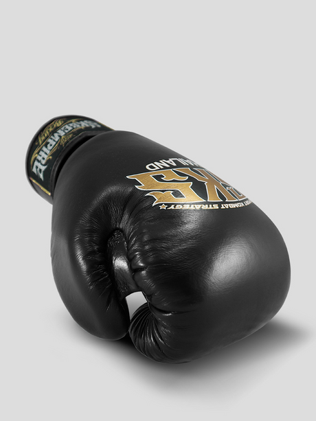 SKS Empire Muay Thai Boxing Gloves - Genuine Leather - Black / Gold