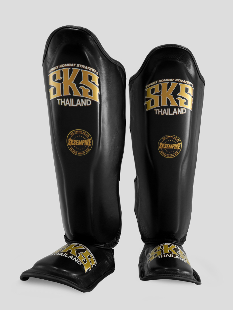 SKS Empire Scheenbeschermers - Echt Leer - Zwart / Goud