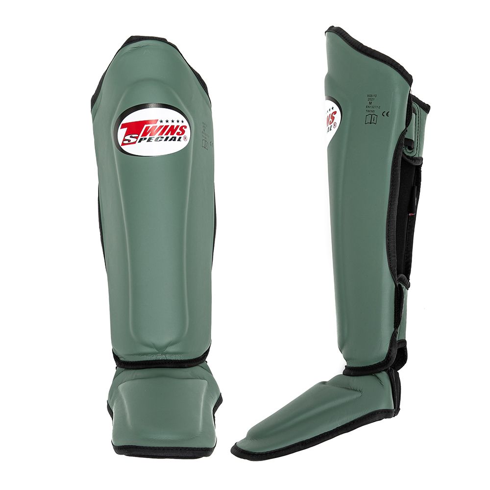 Twins Special SGL 7 Shin Guards - Olive Green