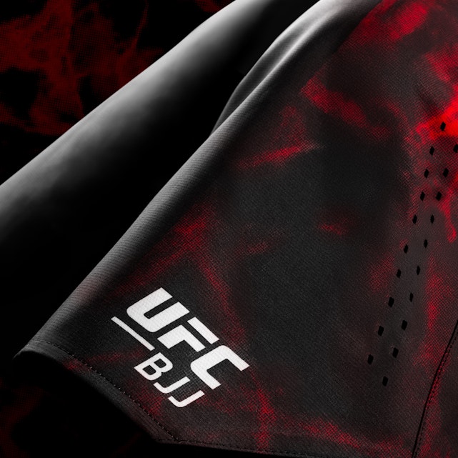UFC BJJ Heren Grappling Shorts - Zwart / Rood