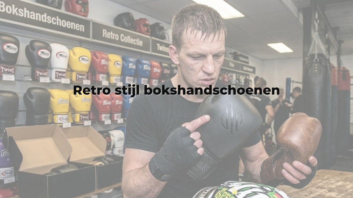 Retro stijl bokshandschoenen