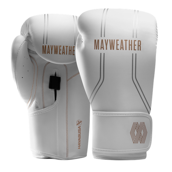 Hayabusa Mayweather Contender Boxing Gloves - White/Gold