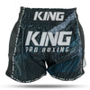 King Pro Boxing Storm 1 Muay Thai Shorts - zwart/donkerblauw